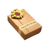 Durable Kraft Paper Sunflower Gift Boxes for Jewelry Packaging 50pcs