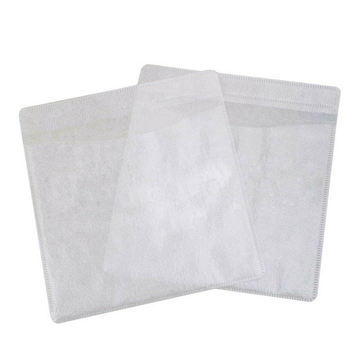 Premium White CD DVD Double Sided Plastic Sleeves 100PCS