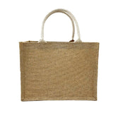 Unprinted Linen Handbag Good Product Companion Gift Linen Hemp Jute Shopping Bag