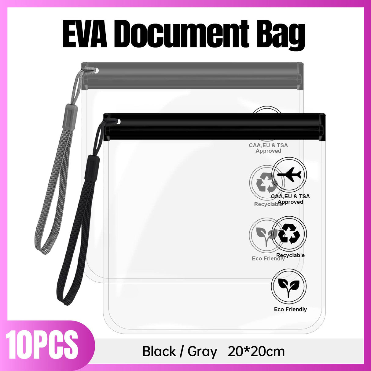 Organize Efficiently with EVA Clear Zipper Pouch - Durable & Stylish