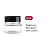 60ml-10pcs-Transparent+Black-Single