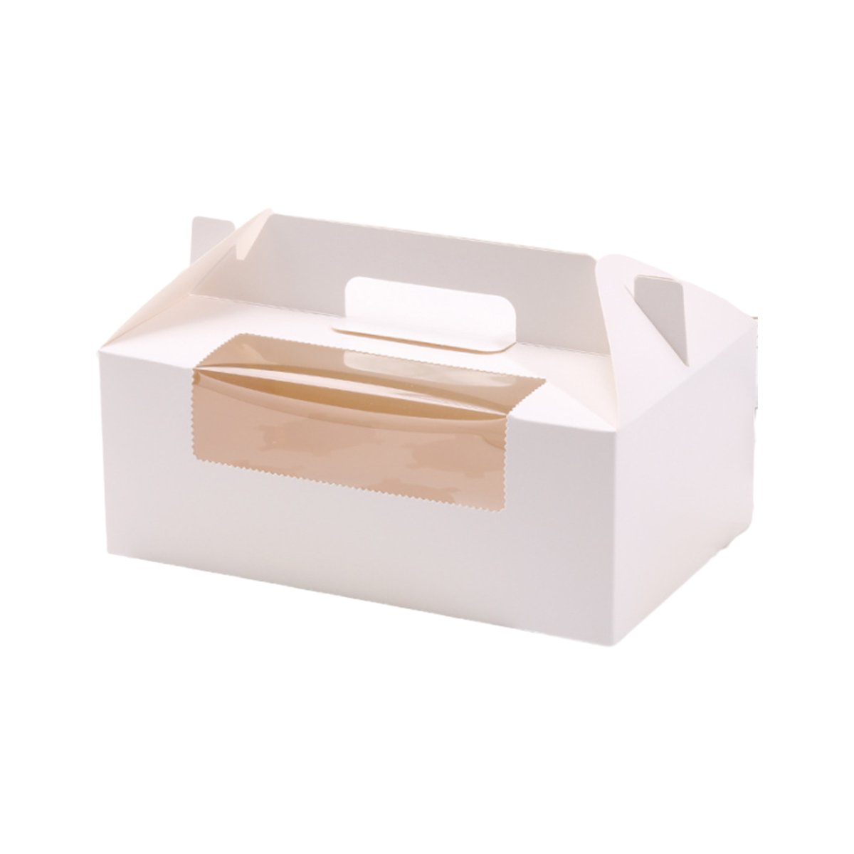 Food-Grade Cardboard Portable Cupcake Packaging Boxes with Window 25pcs