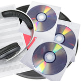 Premium White CD DVD Double Sided Plastic Sleeves 100PCS