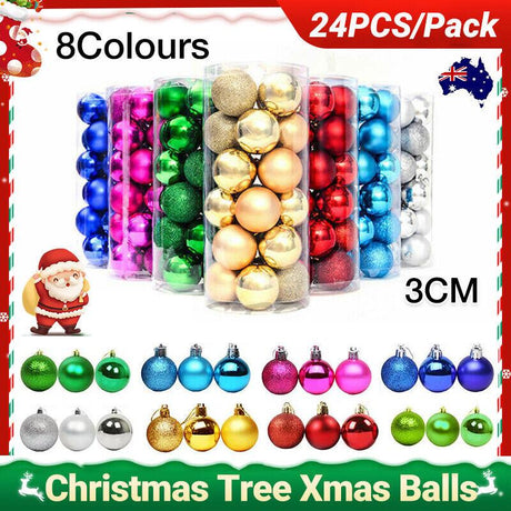 24PCS/Pack Xmas Balls Party Ornament