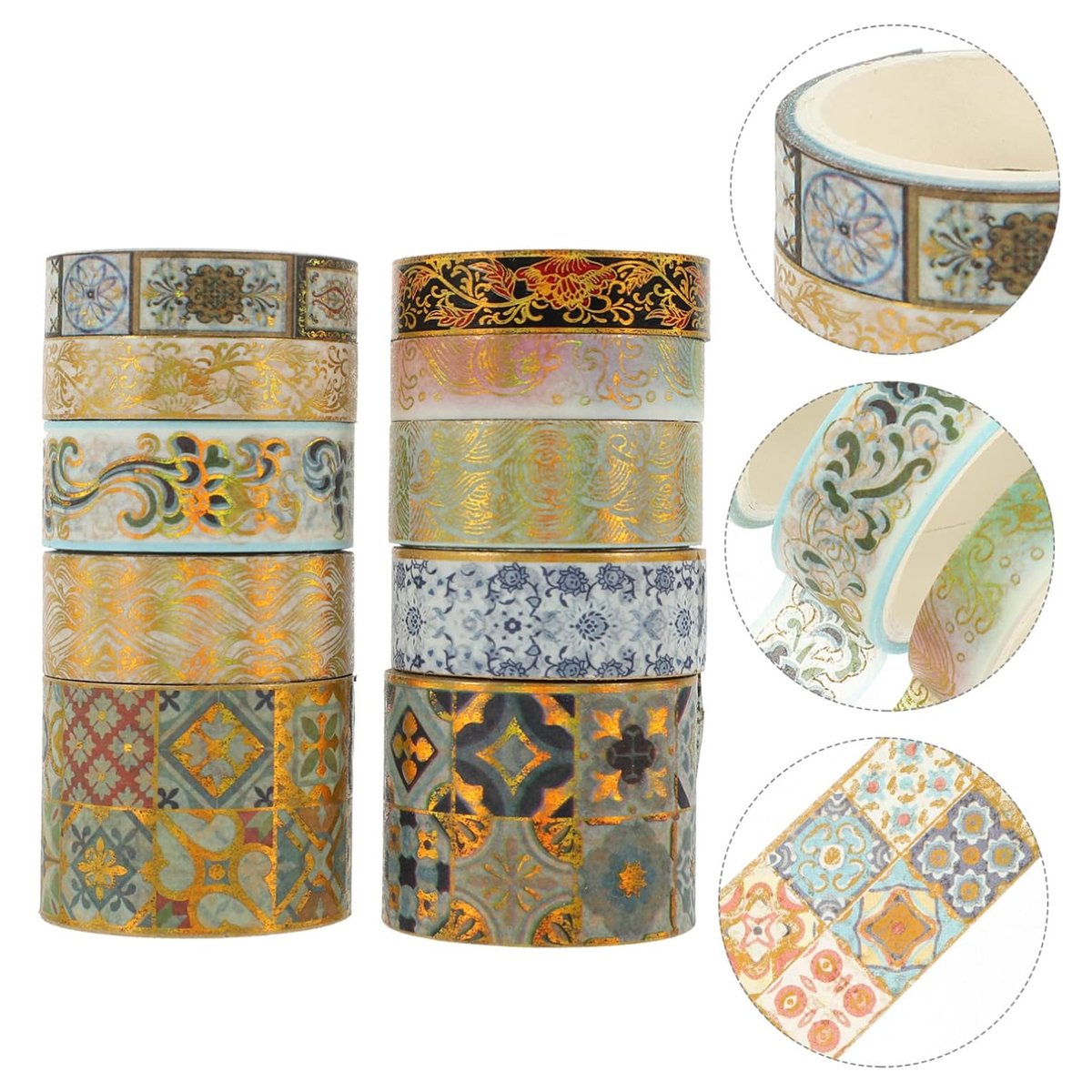 Decorative Craft Tape 2 styels 10 rolls set