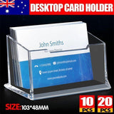 Clear Desktop Business Card Holder 10PCS