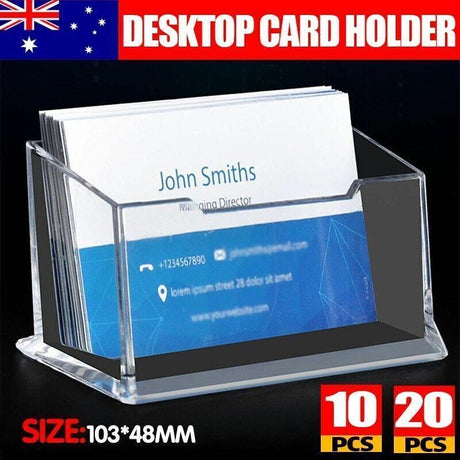 Clear Desktop Business Card Holder 10PCS