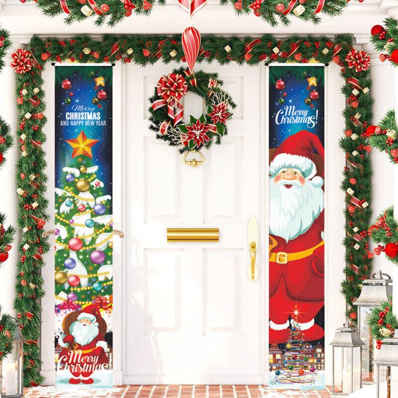 Door Banner Couplet Christmas Decoration 4Styles 1 Pair