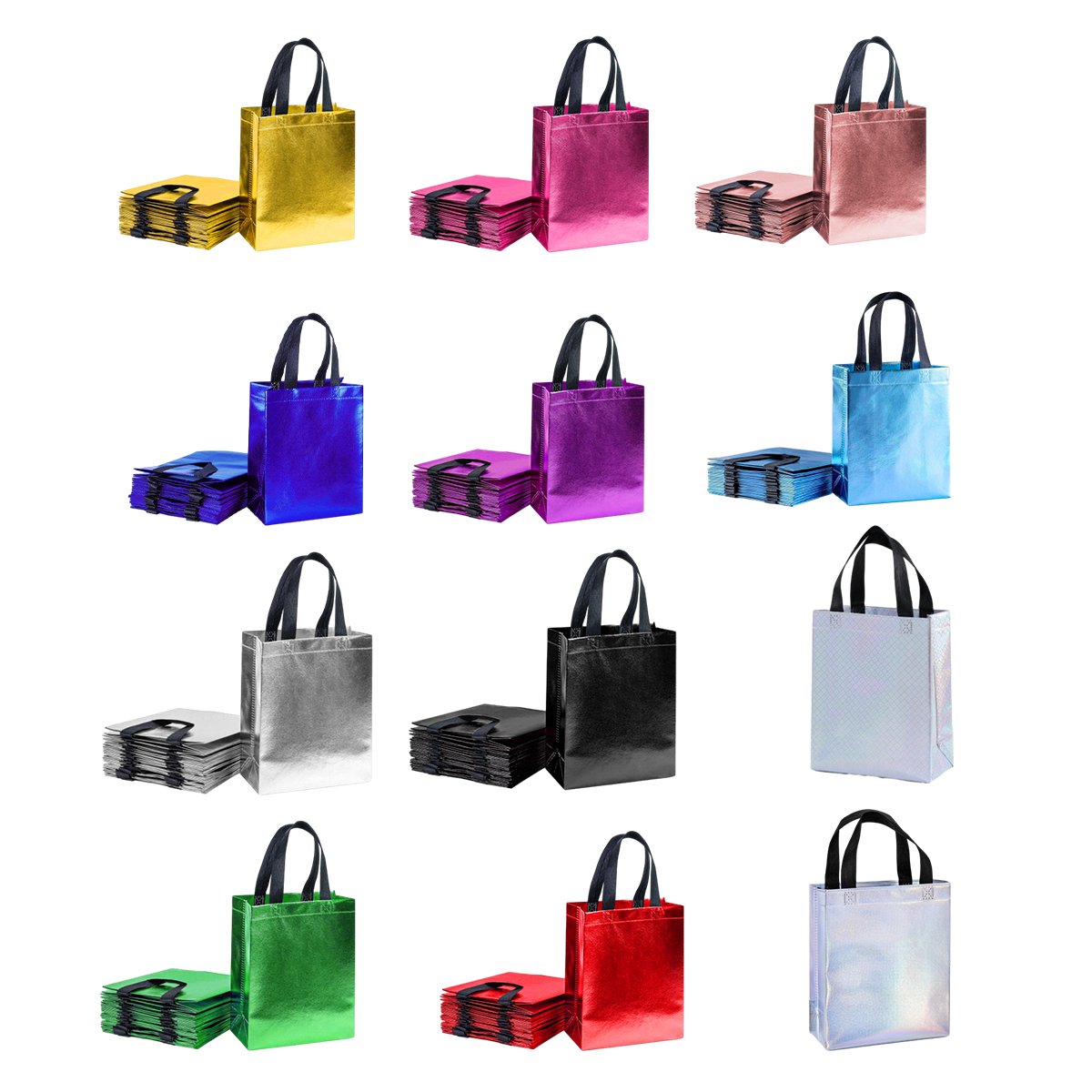 Laser Non Woven Gift Bags 12Colours 24PCS