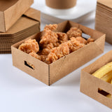 Kraft Paper 50PCS Trays Food Packing  Boxes