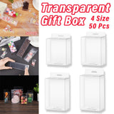 Transparent PVC Hook Gift Boxes 50PCS