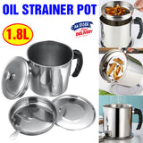 Stainless Steel Oil Strainer Pot 1Pack