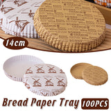 100PCS Non-stick Oil-proof Baking Paper Trays High Temperature Resistant Trays