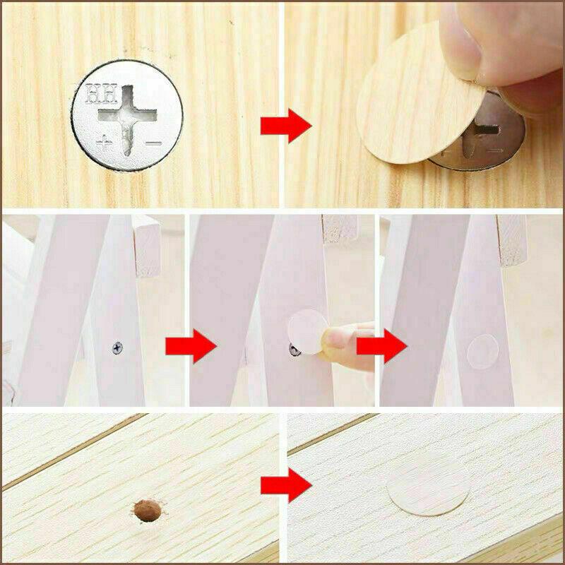 Self Adhesive Decorative Screw Cover Caps Holes Cams Furniture Kitchen