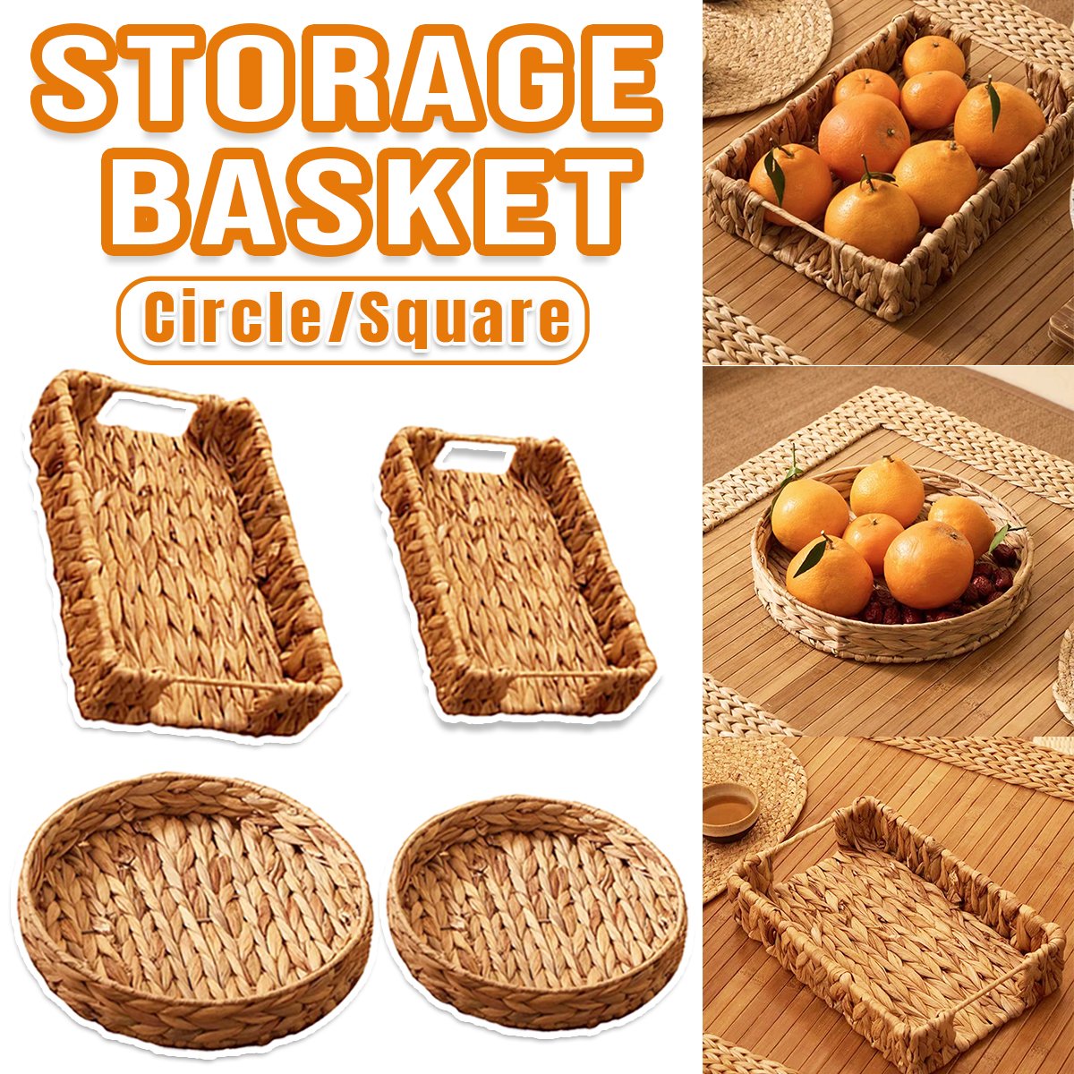 Woven Basket 2PCS Round