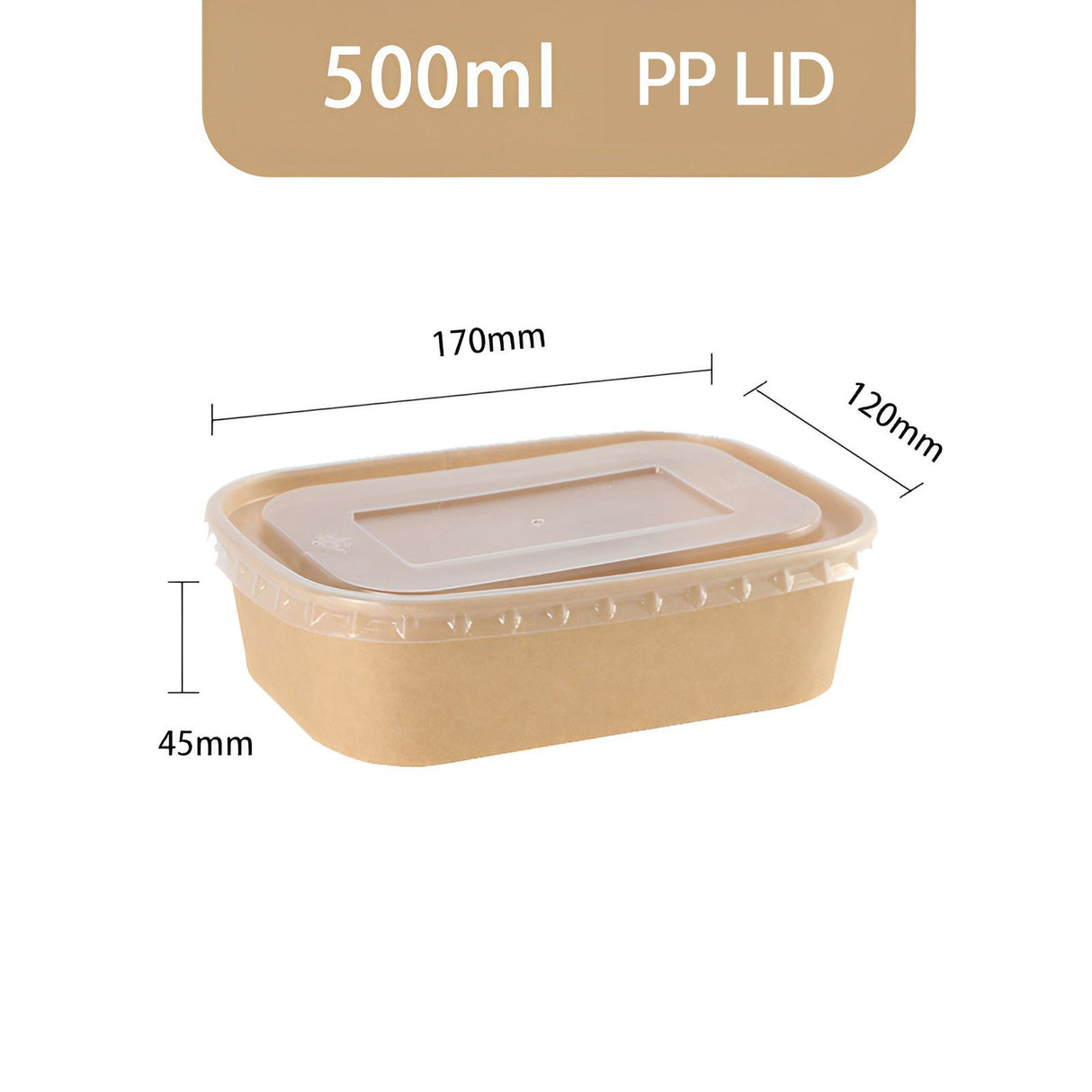 Versatile Kraft Paper Food Containers with Secure Lids