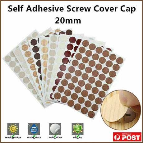 Self Adhesive Decorative Screw Cap Covers 1Sheets