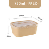 Versatile Kraft Paper Food Containers with Secure Lids