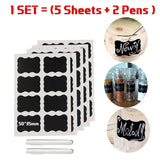 40pcs Jar Labels Black 1 Set