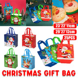 25pcs Non-Woven Birthday Gift Storage Bag Foldable Waterproof Christmas Handbag