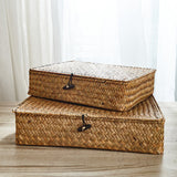 Storage Basket with Lid Organising Box 2PCS