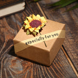 Durable Kraft Paper Sunflower Gift Boxes for Jewelry Packaging 50pcs