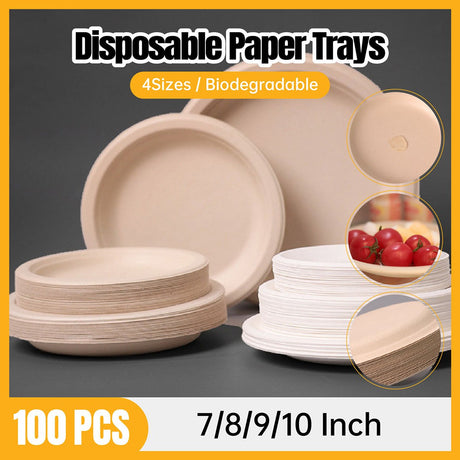 Elevate Your Dining with Straw Pulp Disposable Plates