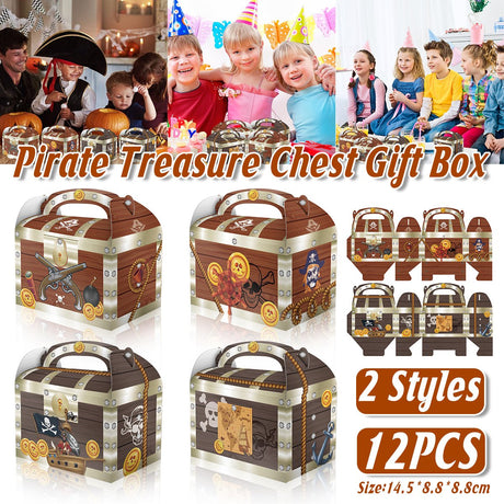 Pirate Theme Party Carton Pirates Of The Caribbean Candy Box Gift Box Party Decorative Supplies Return Gift