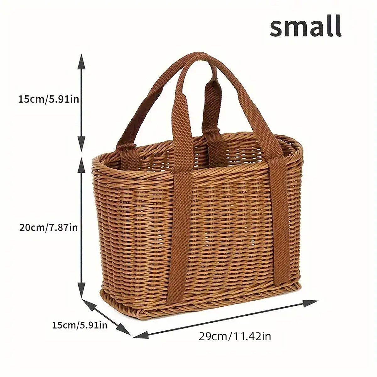 Imitation Rattan Woven Basket Storage 1PC Small Size