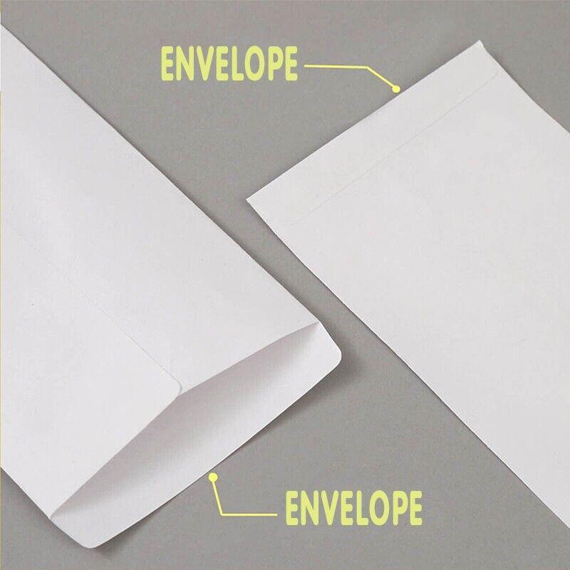 White Envelopes 120GSM Durable Peel-and-Seal Invitations Cards Letters 50PCS