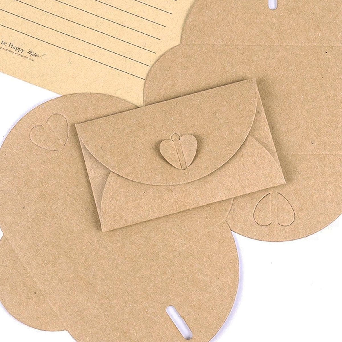 Kraft Paper Envelope 100PCS Birthday Wedding Blessing Card