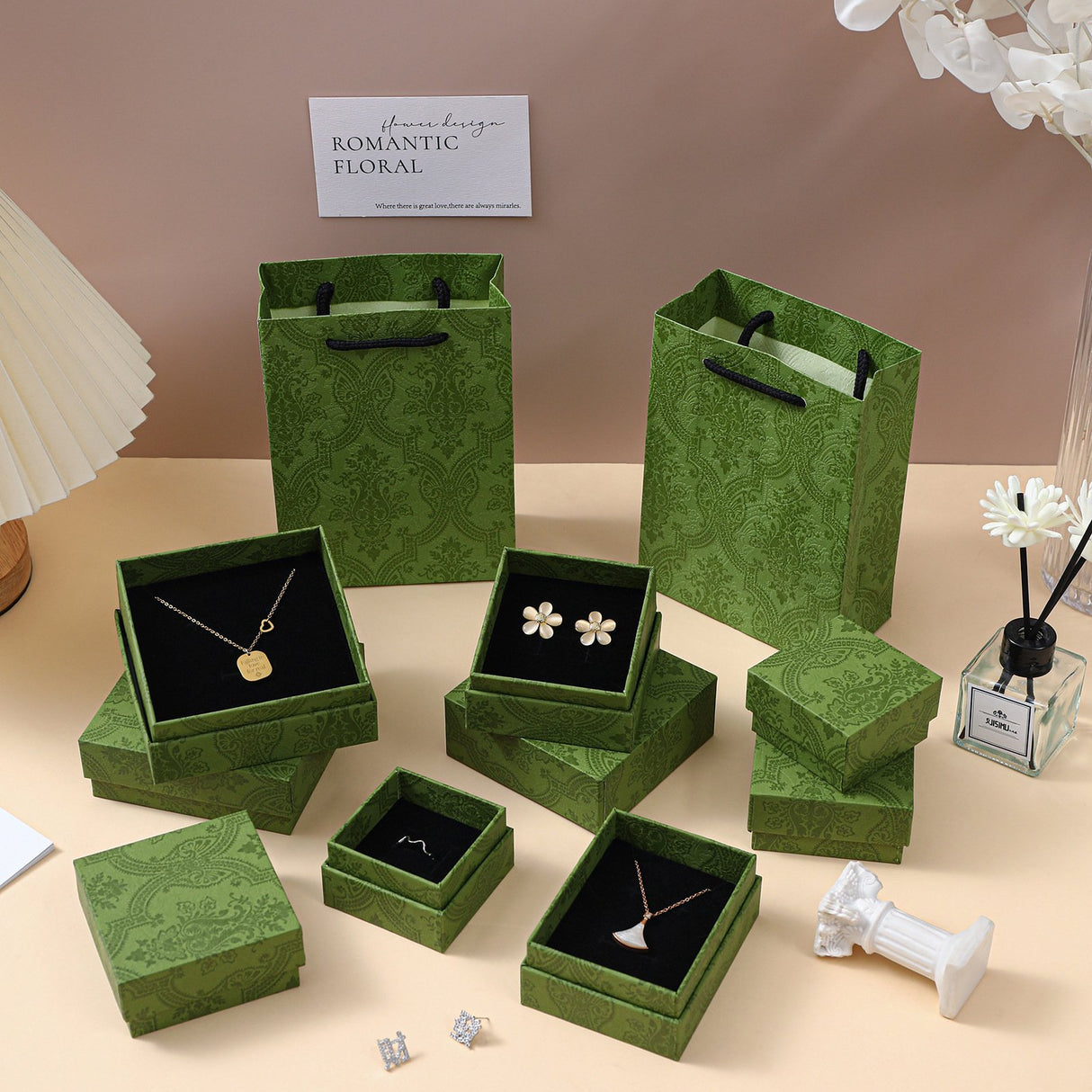 Elegant Cardboard Jewelry Boxes for Rings Earrings and Small Gifts 20pcs