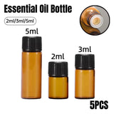 Amber Glass Bottle Essential Oils 5PCS