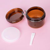 Durable PET Plastic Brown Plastic Jars for Skincare UV Protection Brown Plastic Jars 5pcs