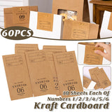 Kraft Cardboard Creative Packaging Bags 60PCS