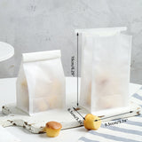 50PCS Oil-proof Paper Bread Bag Self-standing Baking Packaging Fresh Seal Bag