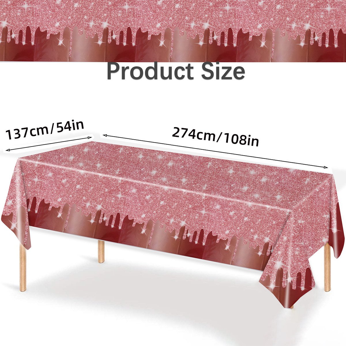 Disposable Waterproof PE Tablecloth 3PCS