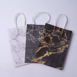 25PCS Marble Series Shopping Paper Bag Luxury Handbag Party Favor Gift Bags