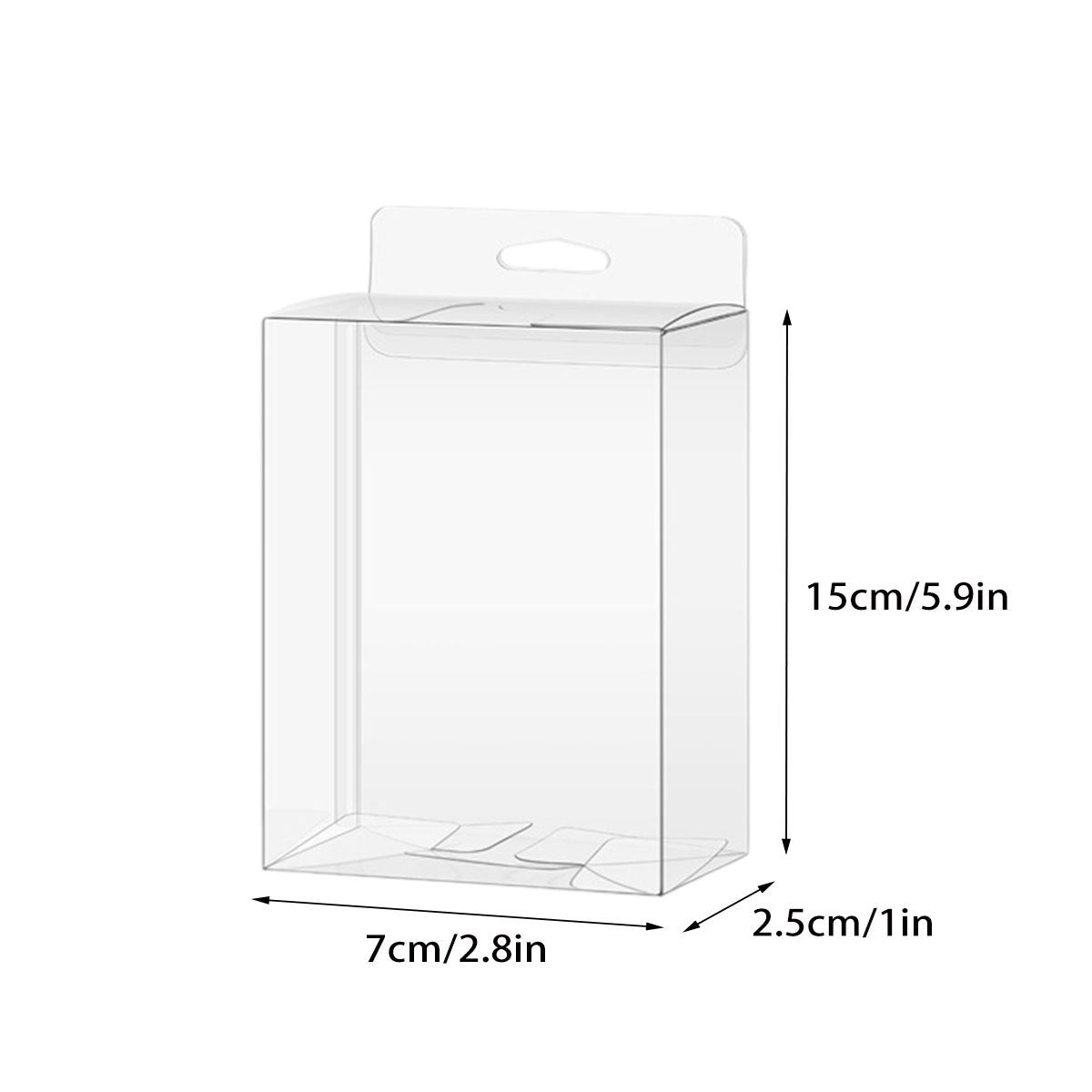 Transparent PVC Hook Gift Boxes 50PCS