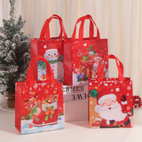 25pcs Christmas Non Woven Shopping Tote Bags Printed Colour Party Gift Bags