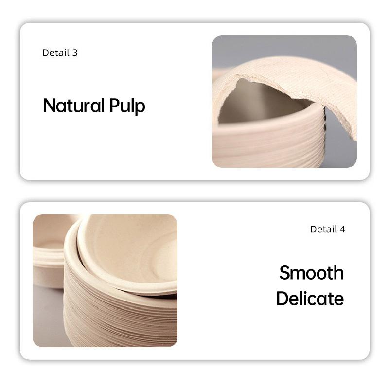Elevate Your Dining Experience with Straw Pulp Disposable Bowls