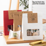 Snowflake Crisp Packaging Bag Candy Self-supporting Bag Kraft Paper Bag Window Nougat Candy Biscuit Bag