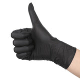 Thick Black Nitrile Gloves Industrial Mechanic Tattoo Tradie Rubber Protection 100PCS