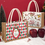 Christmas Santa Claus Gift Bag Holiday Packaging Apple Handbag Cloth Bag