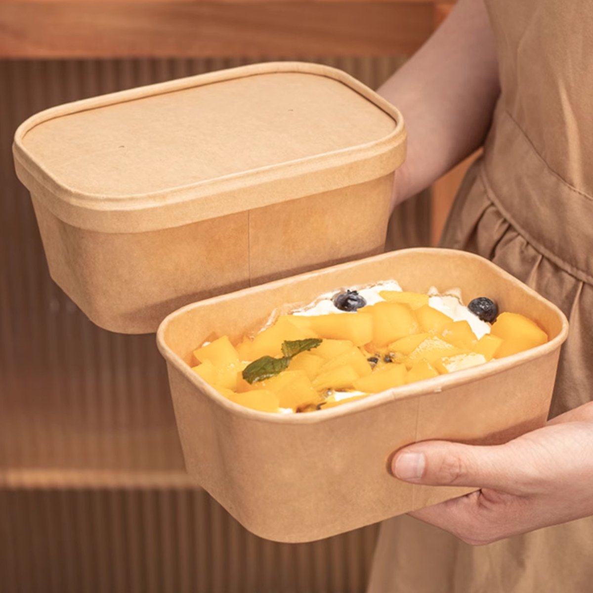 Kraft Paper Lunch Box 50PCS