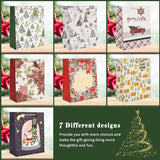 12pcs Christmas Paper Gift Bags Set Cute Cartoon Xmas Tote Present Bags