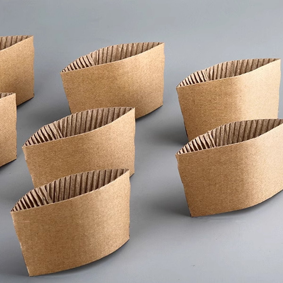 Disposable Kraft Paper Coffee Cup Sleeves 200PCS