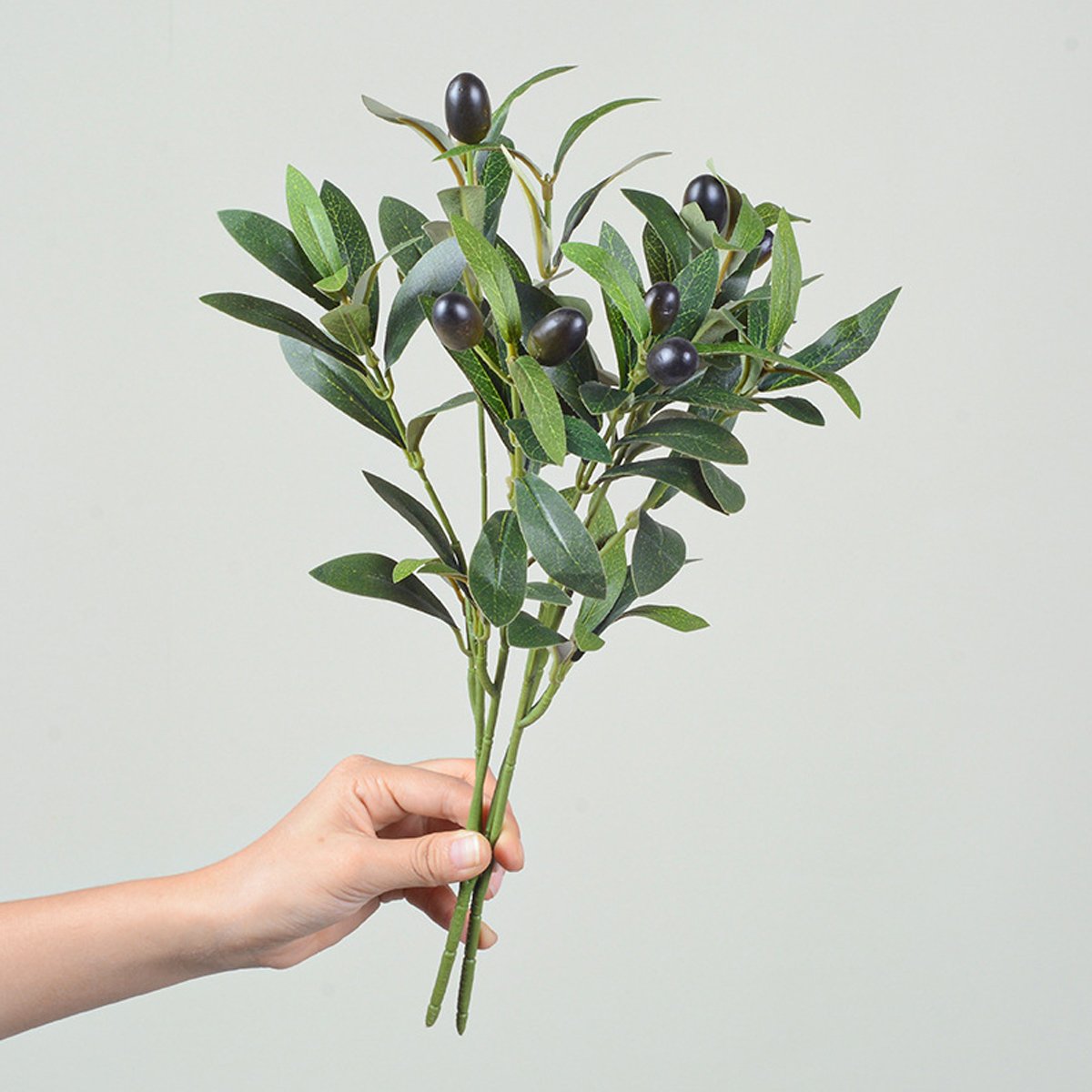 5PCS Fake Olive Leave With Fruit