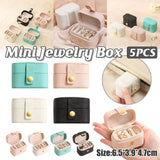 High-Quality Synthetic Leather Mini Jewelry Boxes for Travel Jewelry Boxes 5pcs