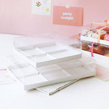 Pastry Packing Small Cake Box With Clear Lids For Donut Mousse Puffs 20pcs